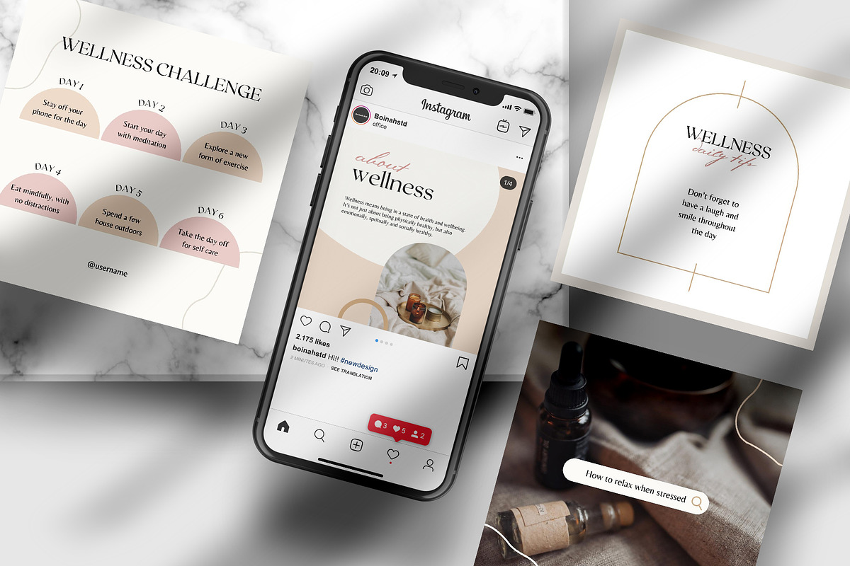 Health and Wellness Canva Template, a Social Media Template by Boinah Studio (Photo 3 of 6)