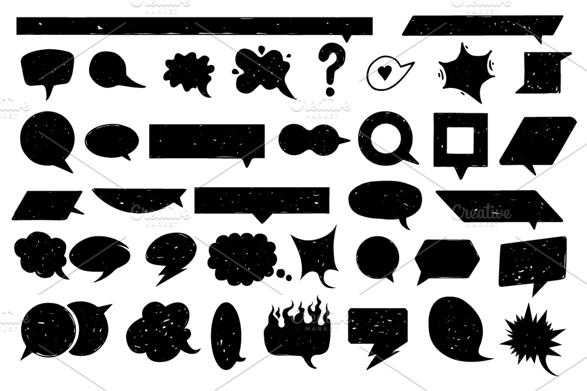 Speech Bubble Icon Set, a Graphic by AlexMstudio (Photo 4 of 5)