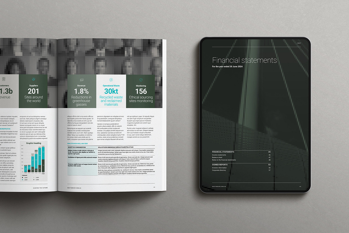 Next Annual Report Template, a Marketing Template by Crafted by AKD (Photo 4 of 10)