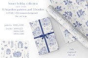 Christmas patterns Vector set Toile, a Pattern Graphic by ON_lineart_store (Thumbnail 4 of 10)