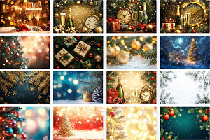 Christmas Eve and New Years Cards, a Background Graphic by VetalStock