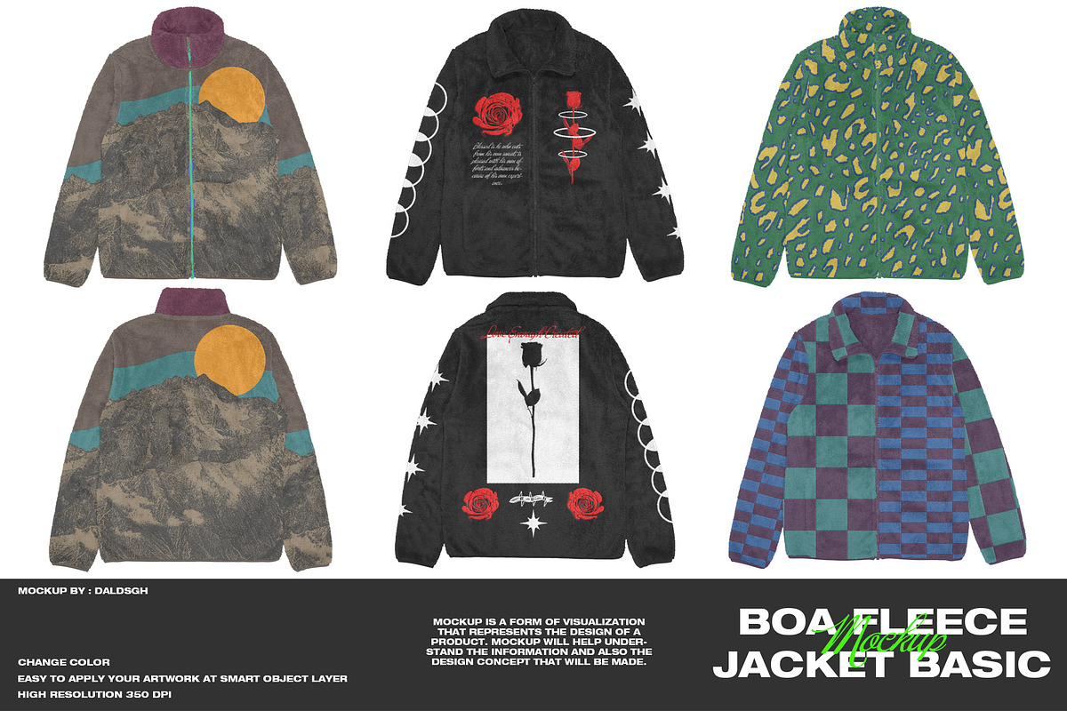 Boa Fleece Jacket Basic - Mockup, a Hoody Mockup by DaldSgh (Photo 1 of 11)