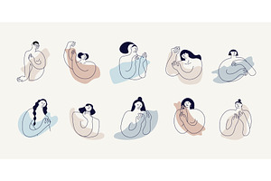 Attractive women posing, an Illustration by Lucky Shop