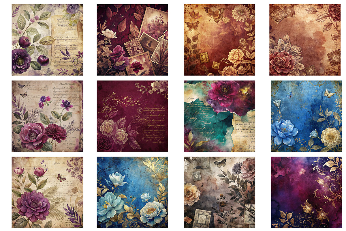 Printable Shabby Digital Papers, an Illustration by Wow Magic (Photo 2 of 2)