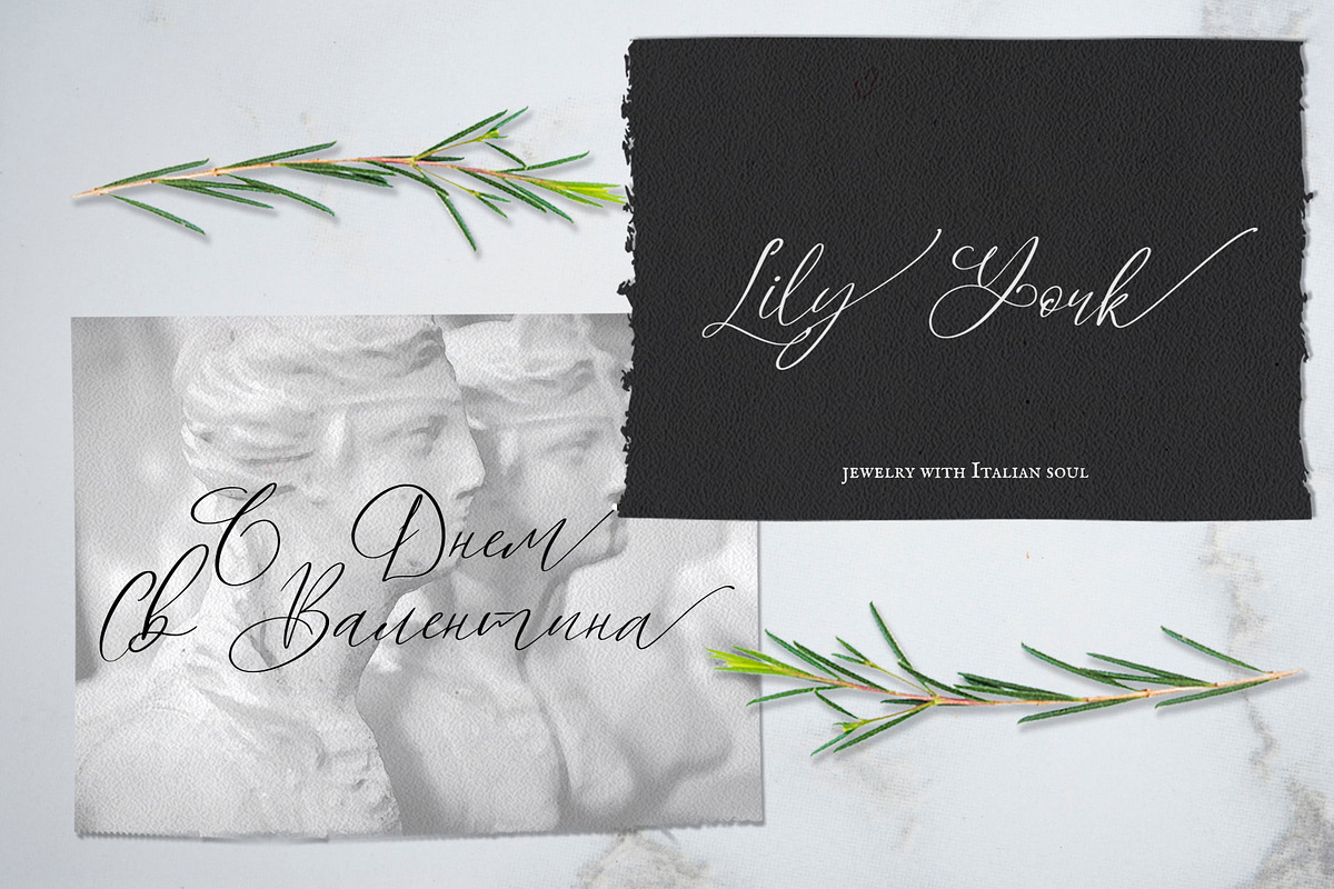 White Marble Calligraphy Font preview 6