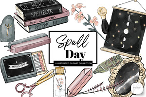Spell Day Clipart Collection, an Illustration by VS Studio
