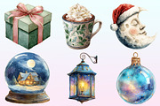 Midnight Reverie Christmas Clipart, a Graphic by CitraGraphics (Thumbnail 3 of 4)
