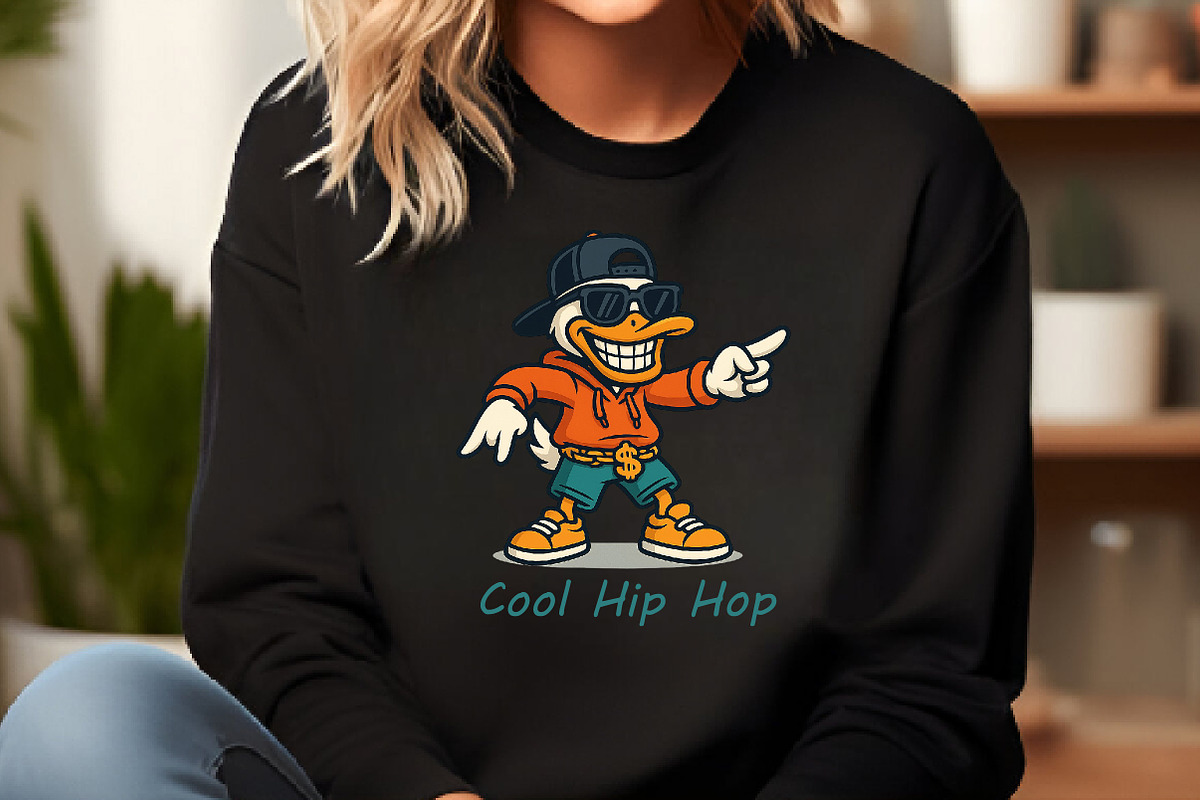 Cool Hip Hop Duck Digital PNG, an Illustration by DreamCafeArt (Photo 2 of 7)