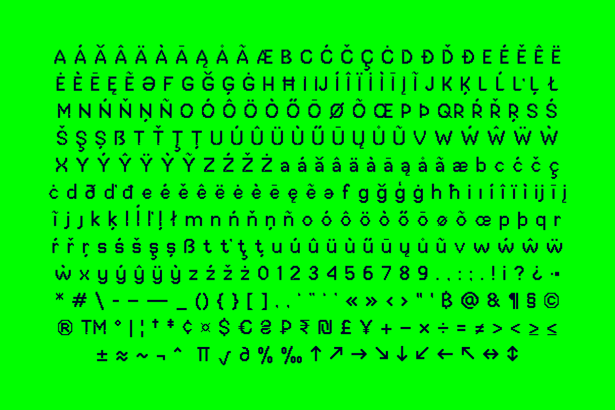 Gome Pixel Typeface, a Sans Serif Font by Fitrah Type (Photo 8 of 15)