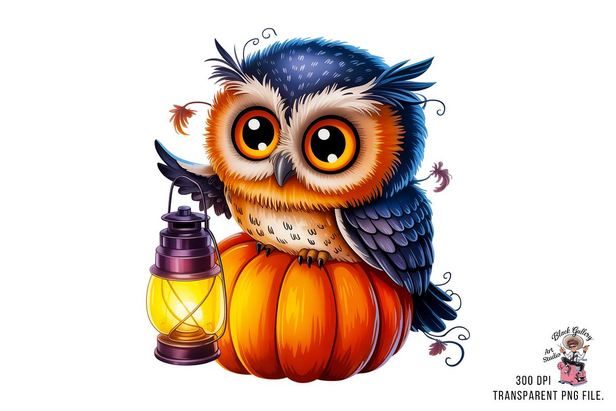 Halloween Owl Sublimation PNG Bundle, a Graphic by Clipart Bloom (Photo 2 of 11)