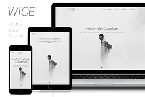 WICE - One Page Personal & Portfolio