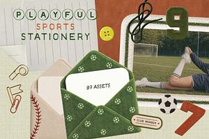 Playful Sports Stationery, an Object Graphic by DigARTbyHavroshka