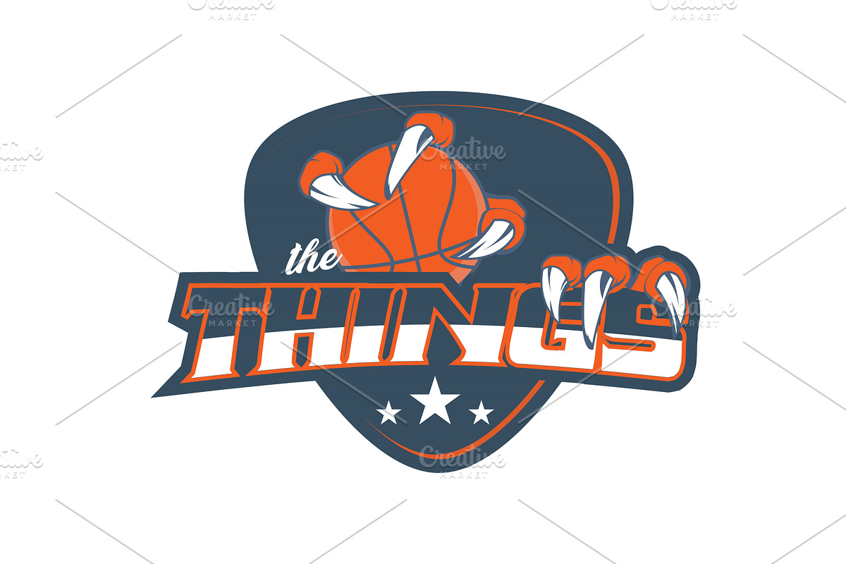Basketball held in monster claws, an Object Illustration by LogosDen