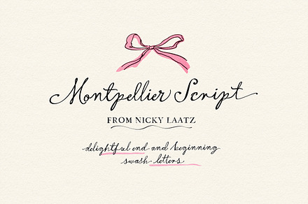 Montpellier Script, a Script Font by Nicky Laatz