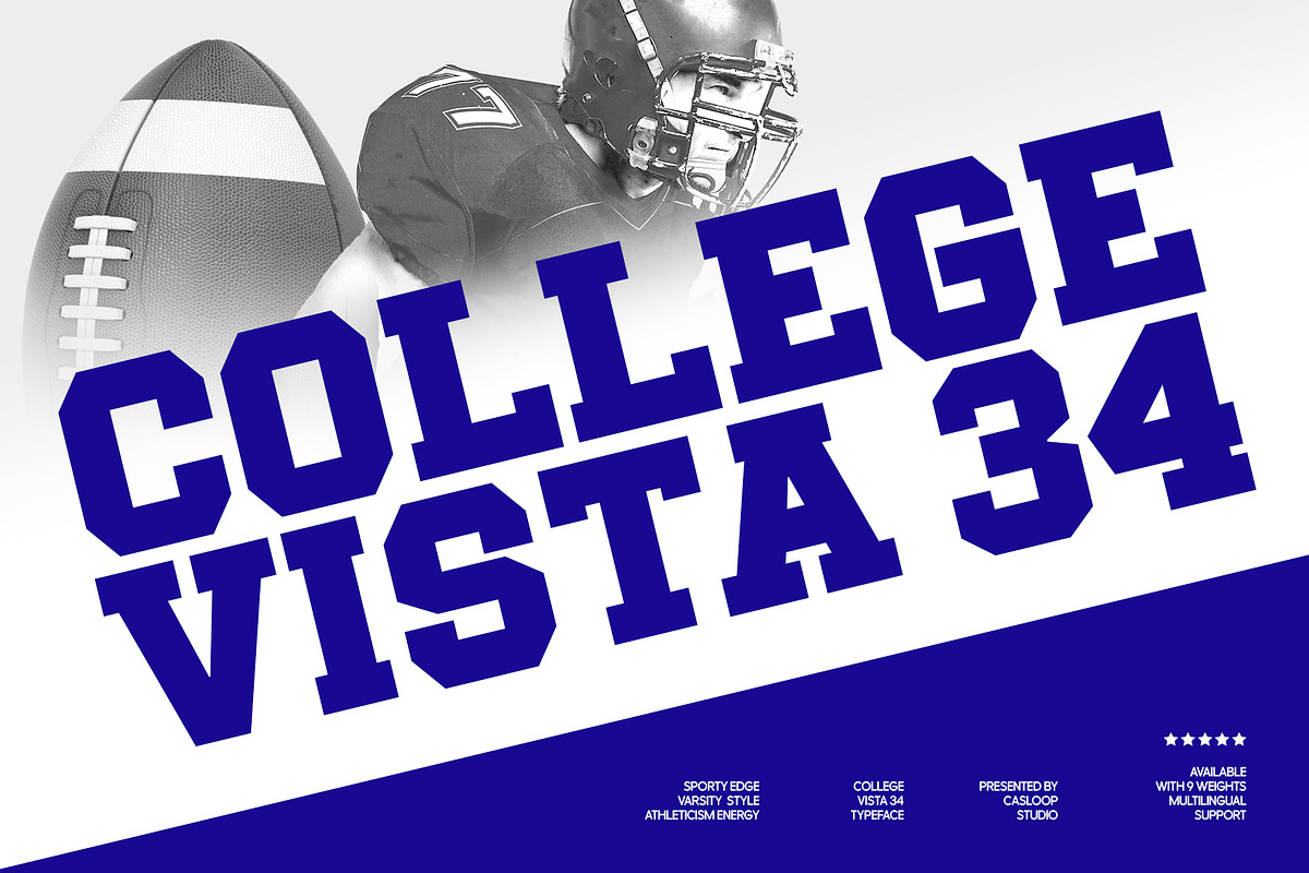 College Vista 34 - 9 Fonts, a Slab Serif Font by Casloop Studio (Photo 1 of 9)