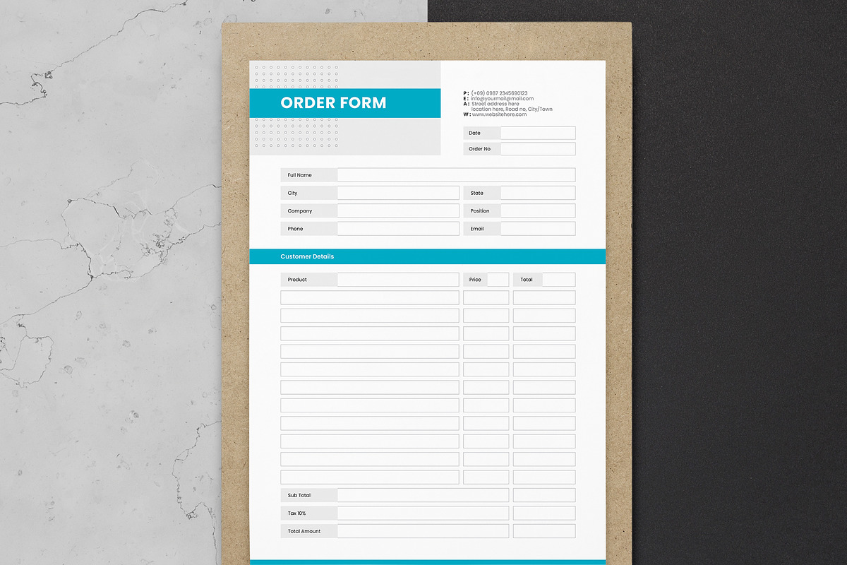 Order form template | Word
