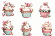Spring cupcake clipart, an Illustration by Designworld (Thumbnail 4 of 5)