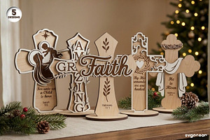 Christian Standing Cross SVG Bundle