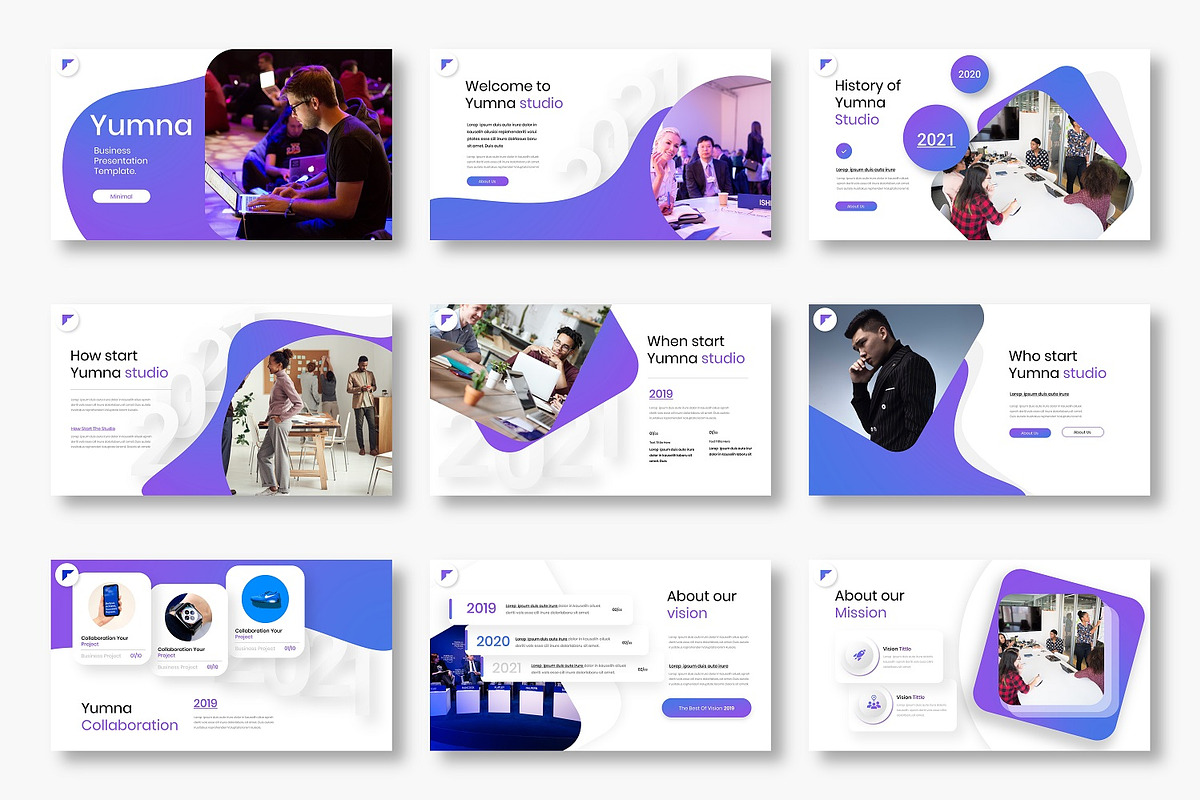 Yumna – Business PowerPoint Template, a Presentation Template by Dens Creative Studio (Photo 2 of 6)