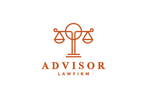 balance scale attorney law firm logo, a Branding & Logo Template by devastd