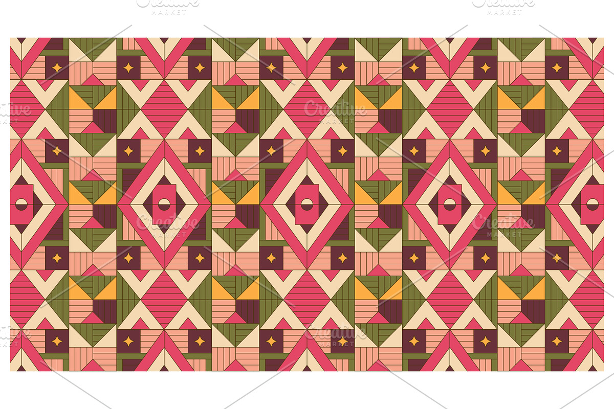 Geometric Seamless Patterns, a Pattern Graphic by Creative Backgrounds (Photo 5 of 7)