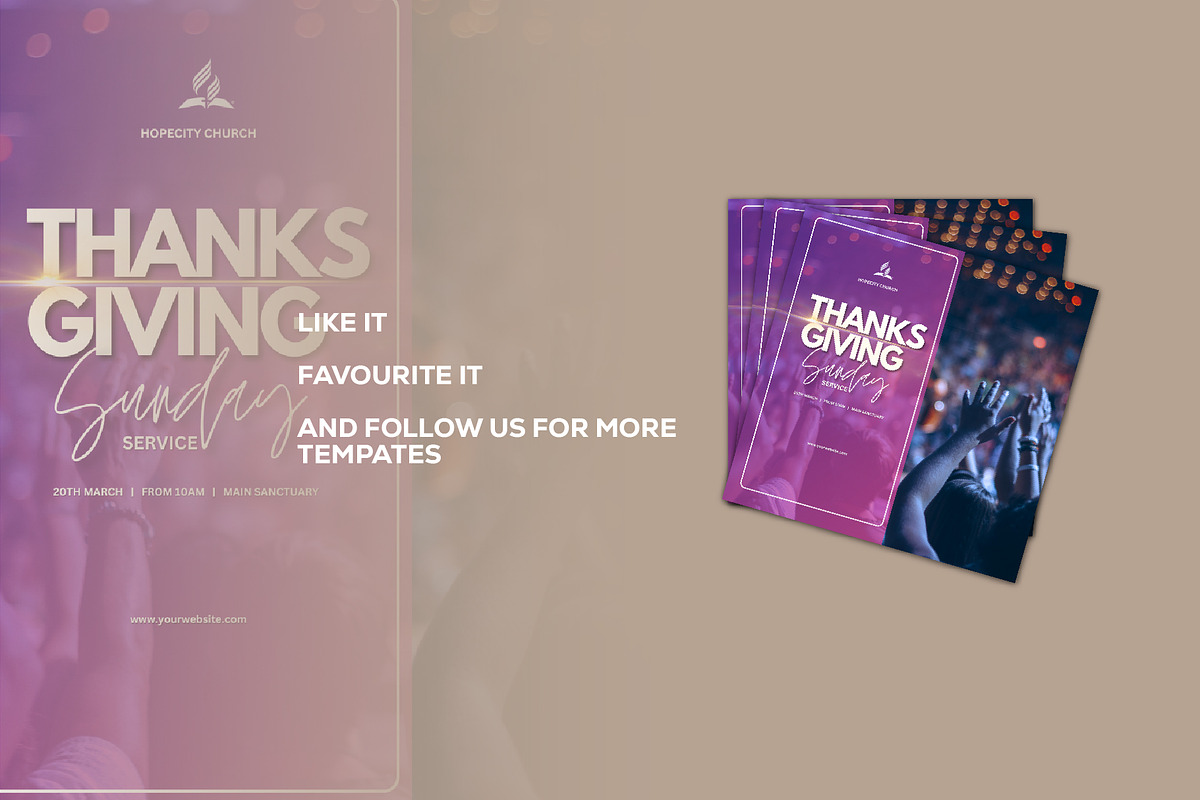 Church Flyer Canva Template, a Social Media Template by Sipi_Graphics (Photo 3 of 3)