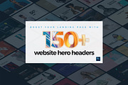 150 Hero Website Headers, an UI Kit Template by KL-Webmedia (Thumbnail 1 of 5)