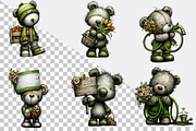 Whimsical Spring Teddy Bear Clipart, an Illustration by SVGArt (Thumbnail 2 of 7)