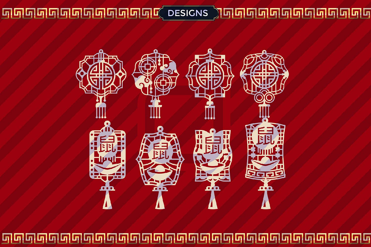 Chinese New Year Decorations SVG, an Illustration by defarmerdesign (Photo 4 of 7)