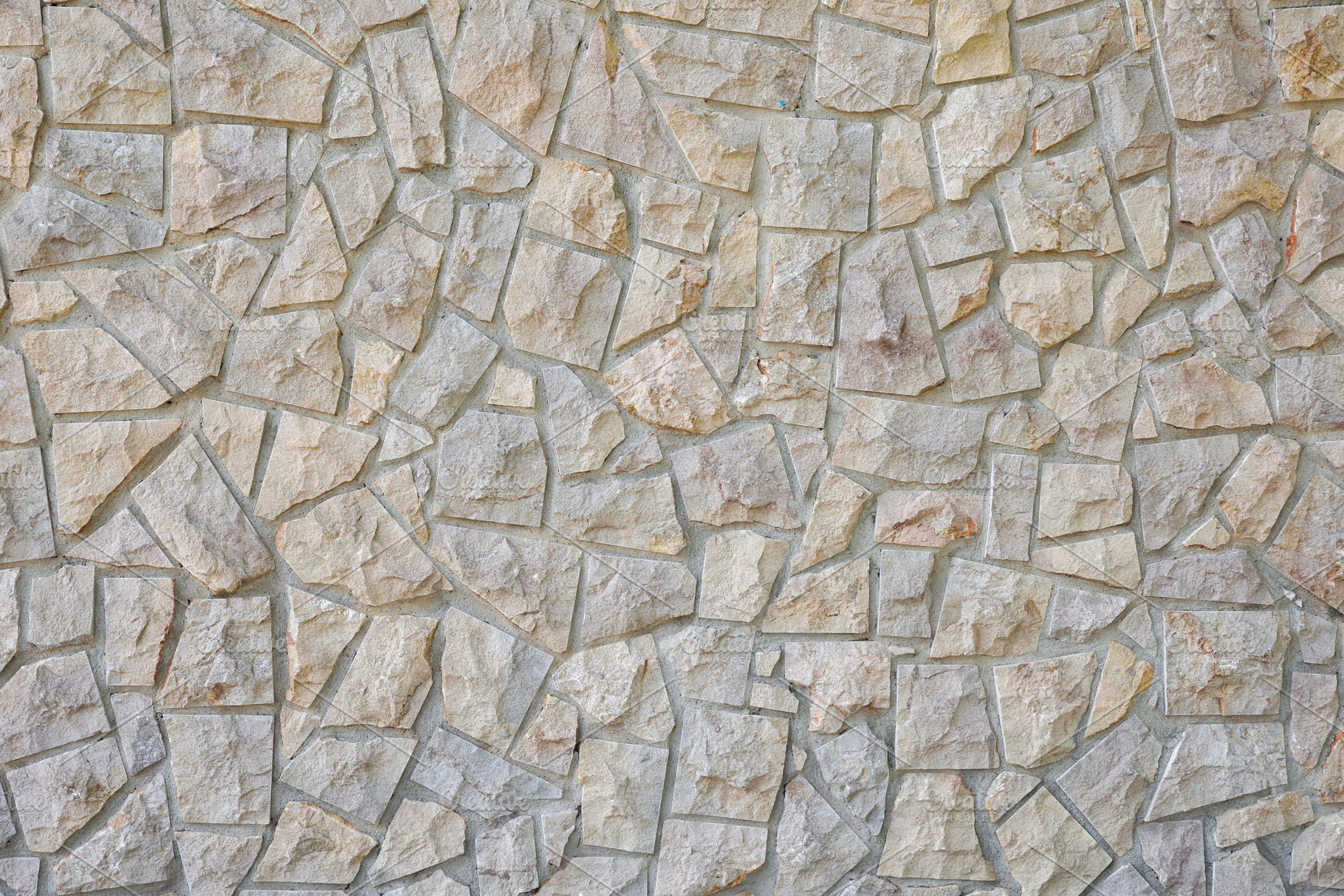 Wall with a pattern of decorative irregular gray stones, a Background Photo by Davizro's Market