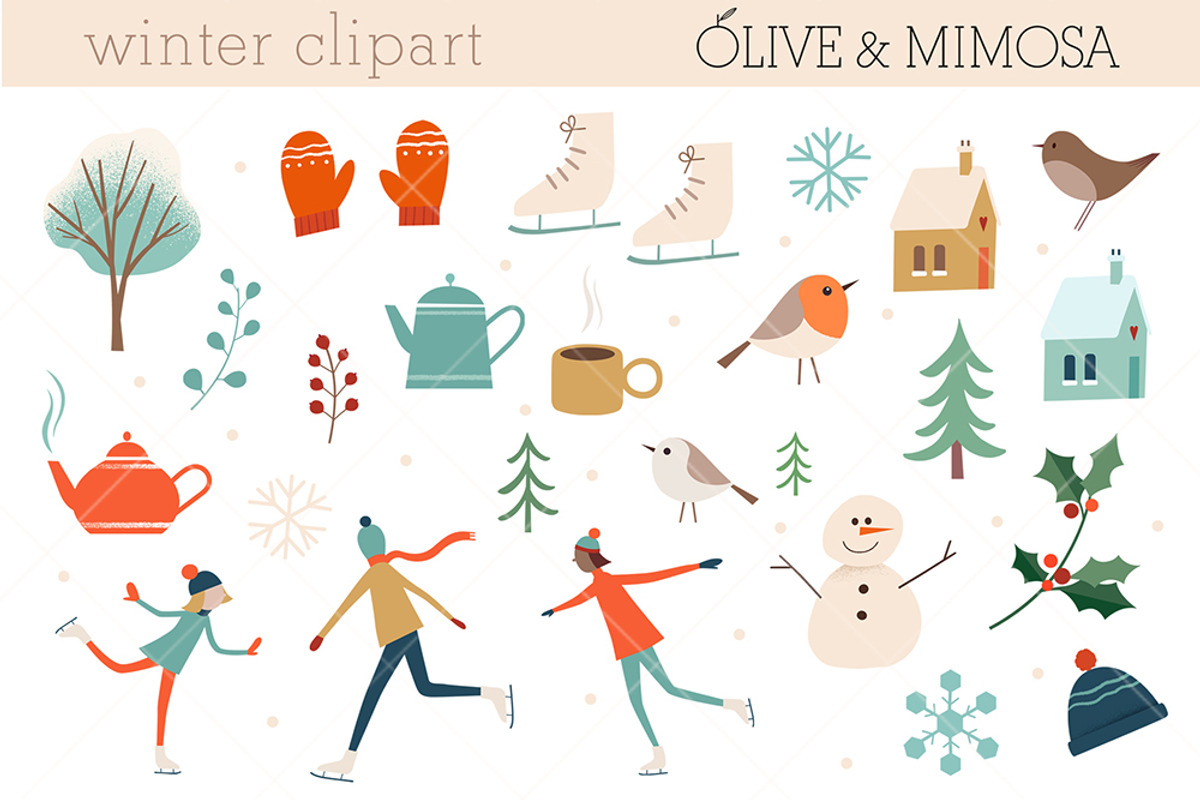 Winter illustration set, a Decorative Illustration by Olive & Mimosa (Photo 2 of 3)