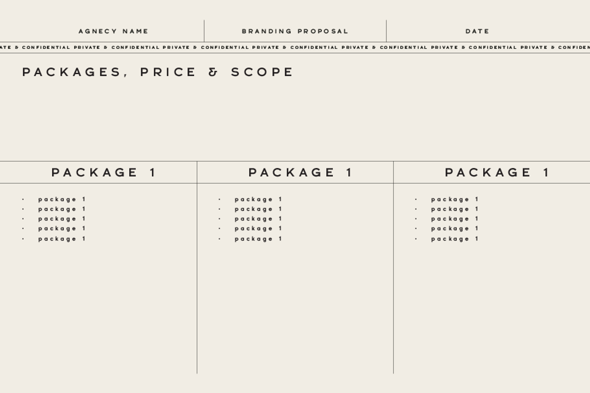 Minimalist Branding Proposal Deck, a Presentation Template by mollydeering (Photo 7 of 10)