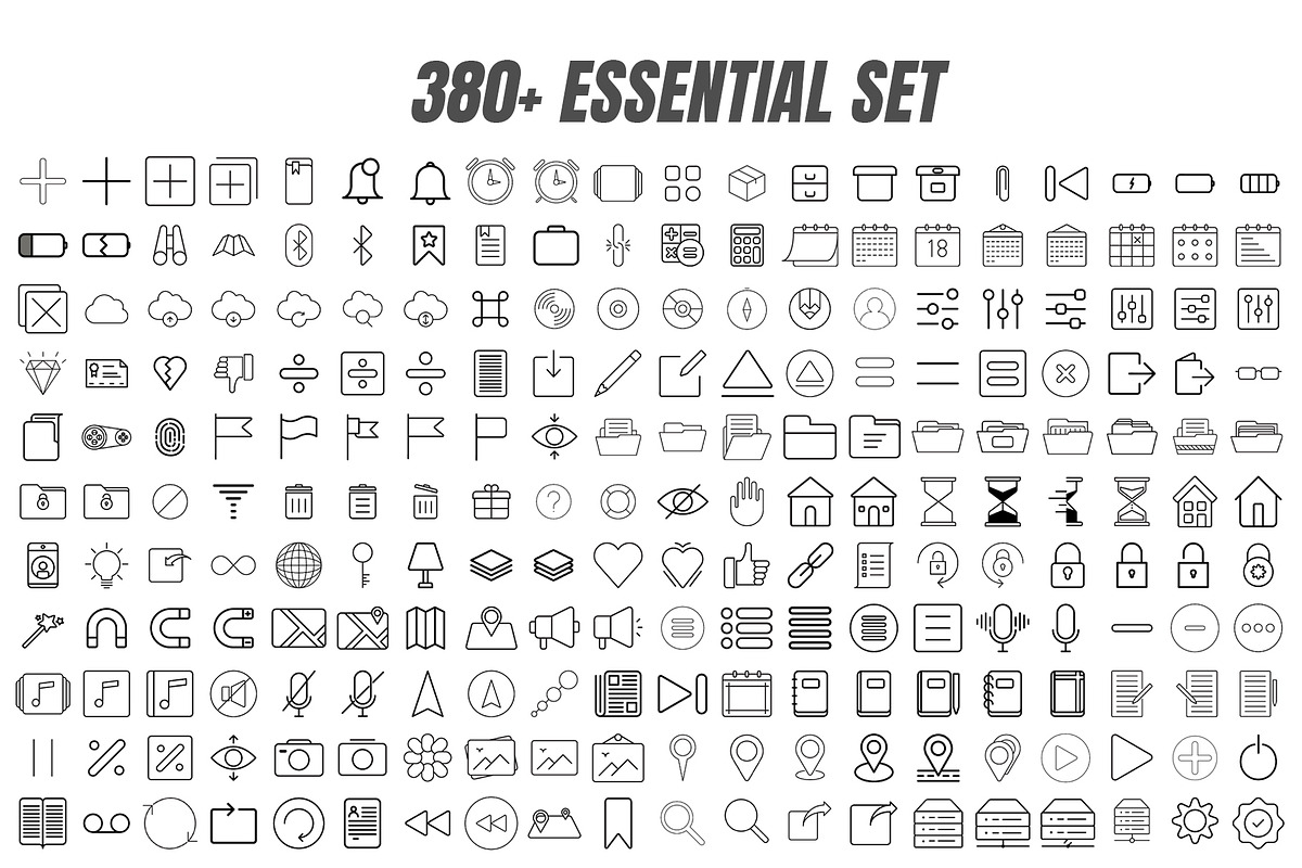 3800+ Icon Bundle (Icon Pack), an Outline Icon by soglamun (Photo 4 of 5)