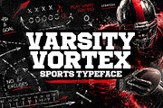Varsity Vortex – Sports Typeface, a Serif Font by HipFonts (Thumbnail 1 of 9)