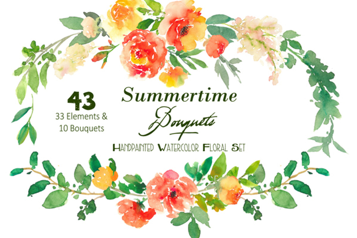 Summertime Bouquets - Watercolor Flo, an Illustration by SmallHouseBigPony (Photo 5 of 6)