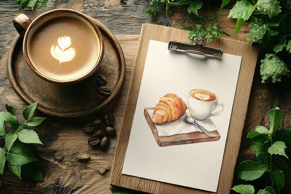 Watercolor International Coffee Day, a Food Illustration by DesignBTF (Photo 5 of 6)