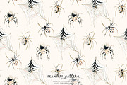 watercolor spider seamless pattern, a Pattern Graphic by Pink Studio Art (Thumbnail 1 of 4)