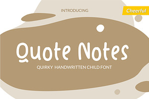 Quote Notes Quirky Handwritten, a Sans Serif Font by TrimStudio