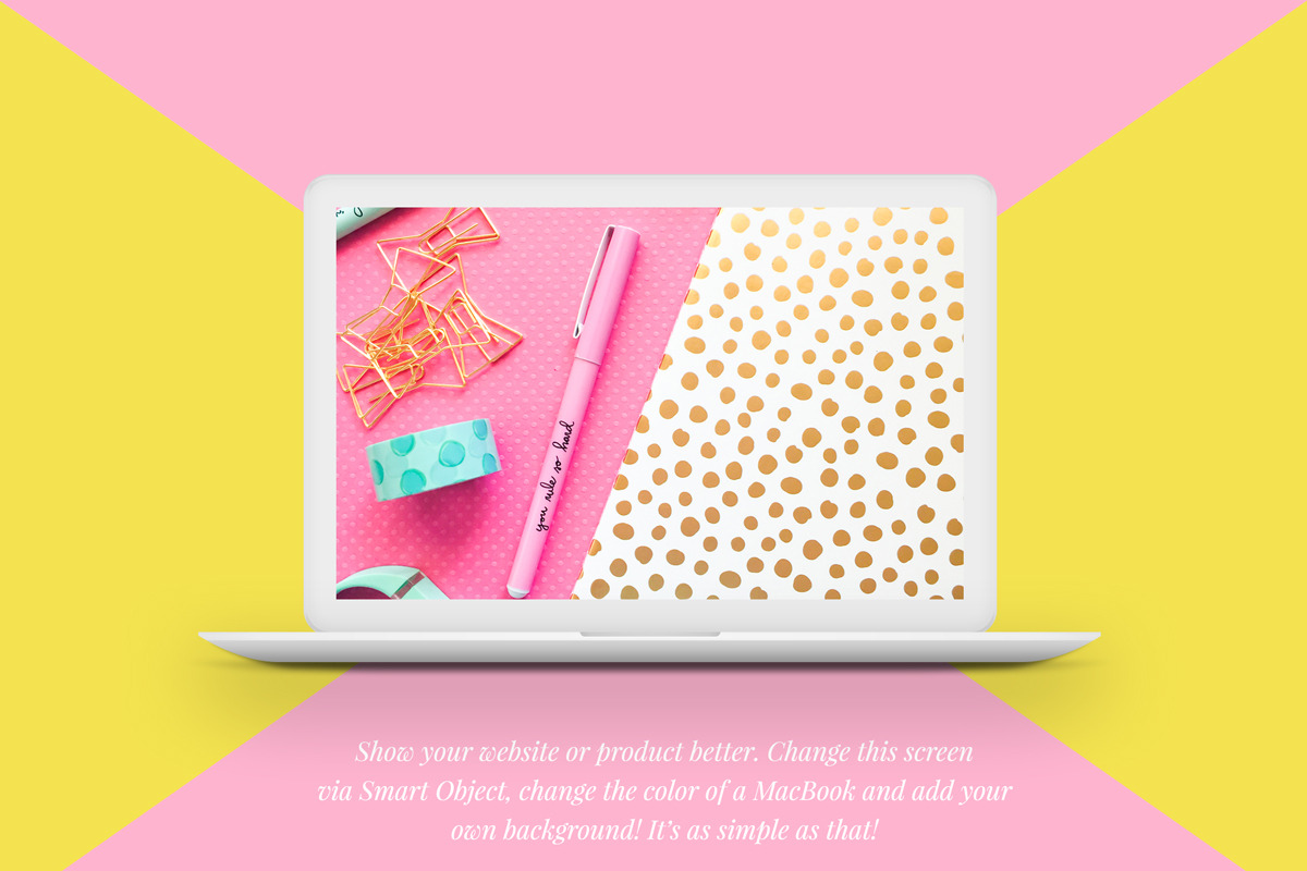 MacBook™ Mockup with a Starburst, a Mac Mockup by eppearance (Photo 1 of 5)