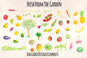 Fruit and Vegetable Watercolor Kit, a Food Illustration by Violet LeBeaux (Thumbnail 1 of 5)