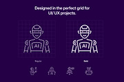 Artificial Intelligence Icon Art Set, an Outline Icon by Prosymbols (Thumbnail 3 of 8)