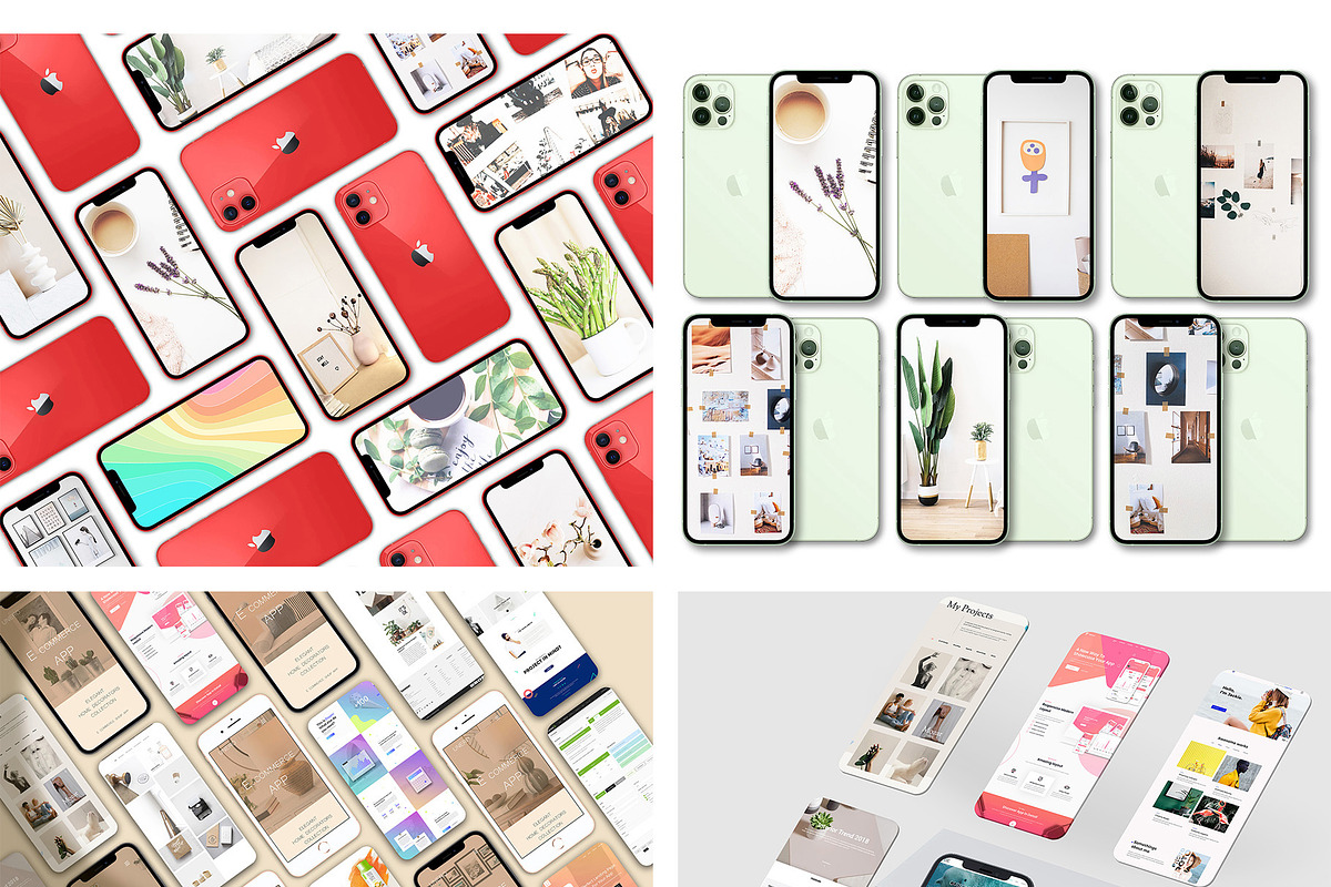 ALL 3D iPHONE MOCK-UP BUNDLE VOL-3, an iPhone Mockup by Graphicsworld125 (Photo 4 of 18)