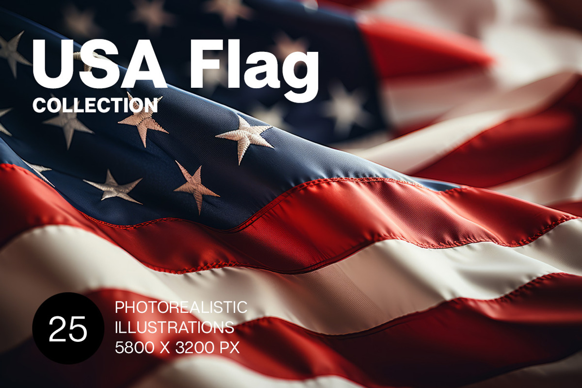 Flag of the United States., a Decorative Illustration by Handmadefont (Photo 1 of 10)