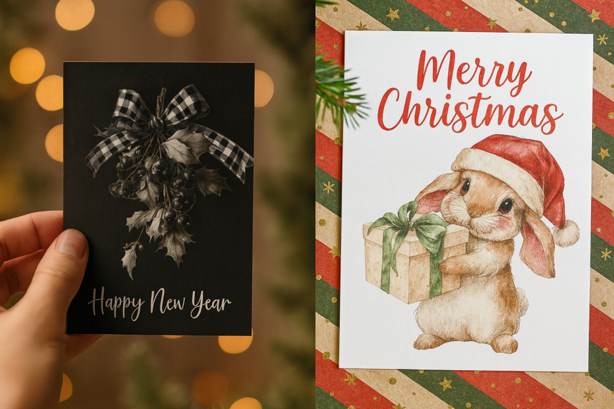 Christmas & Hanukkah 3 in 1 Bundle, a Decorative Illustration by InkyQueenArt (Photo 4 of 8)