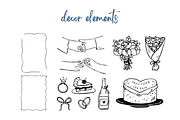 Whimsical Bride & Groom wedding art, a Decorative Illustration by Heartwarming Art (Thumbnail 7 of 11)