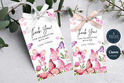 Butterflies Thank You Tag, an Invitation Template by Tracia Creative (Thumbnail 2 of 3)