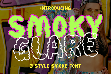 Smoky Glare Smoke Font, a Font by PutraCetol Studio