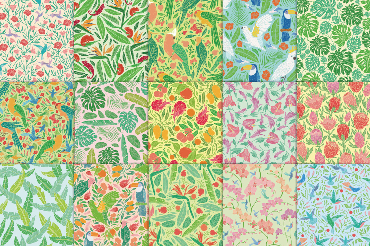 Tropical desire patterns, a Pattern Graphic by Piñata (Photo 3 of 17)