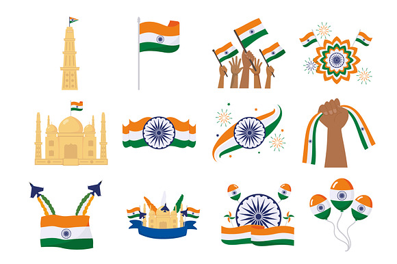 India Independence Day Icons preview 2