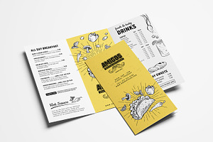 Tri-Fold Mexican Menu Template